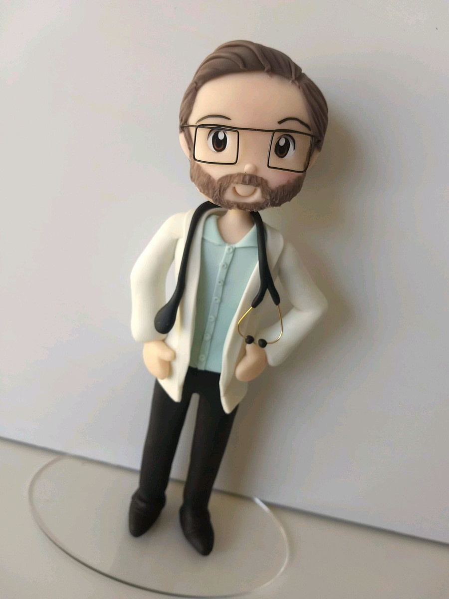Boneco Medico Em Biscuit - Cantinho dos sonhos 