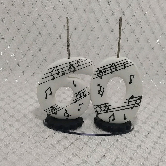Vela Notas Musicais - Cantinho dos sonhos 