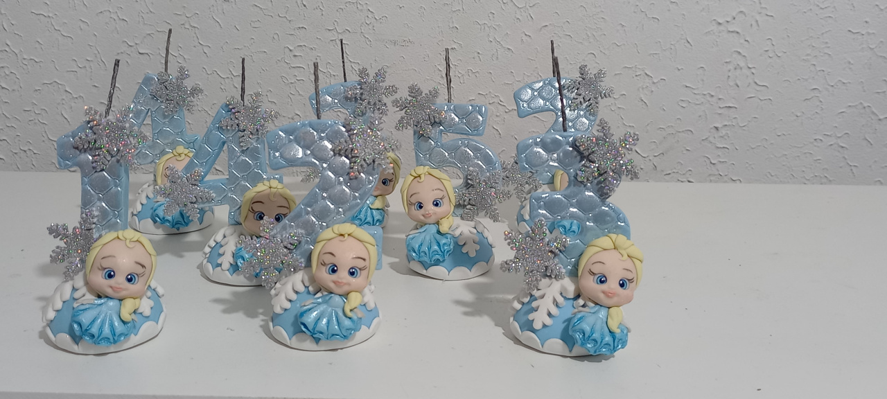 Vela Frozen Elsa - Cantinho dos sonhos 