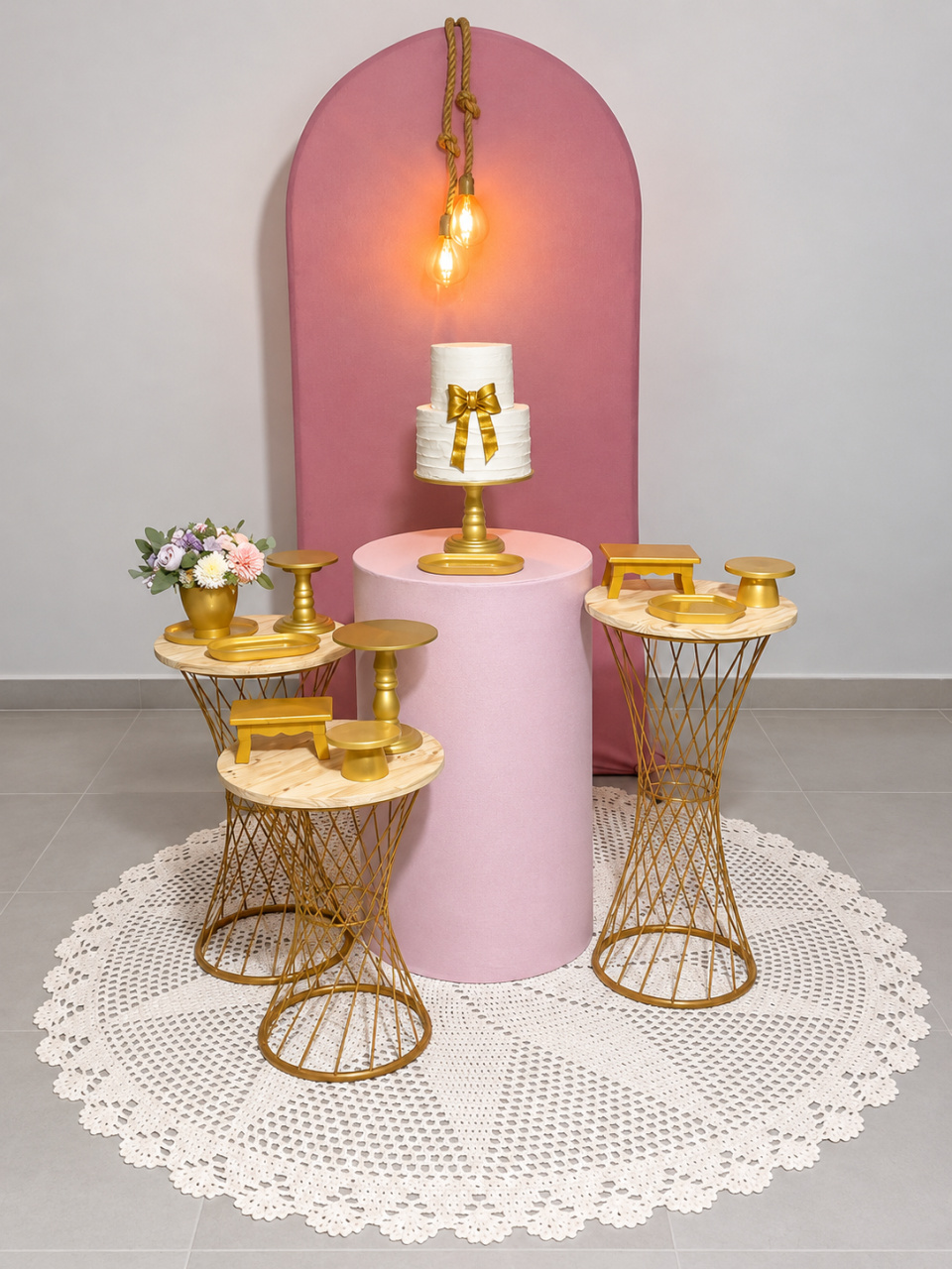 Kit Majestoso Rose - Cantinho dos sonhos 