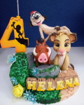Topo de Bolo Rei Leao Escultura Simba - imagem 1