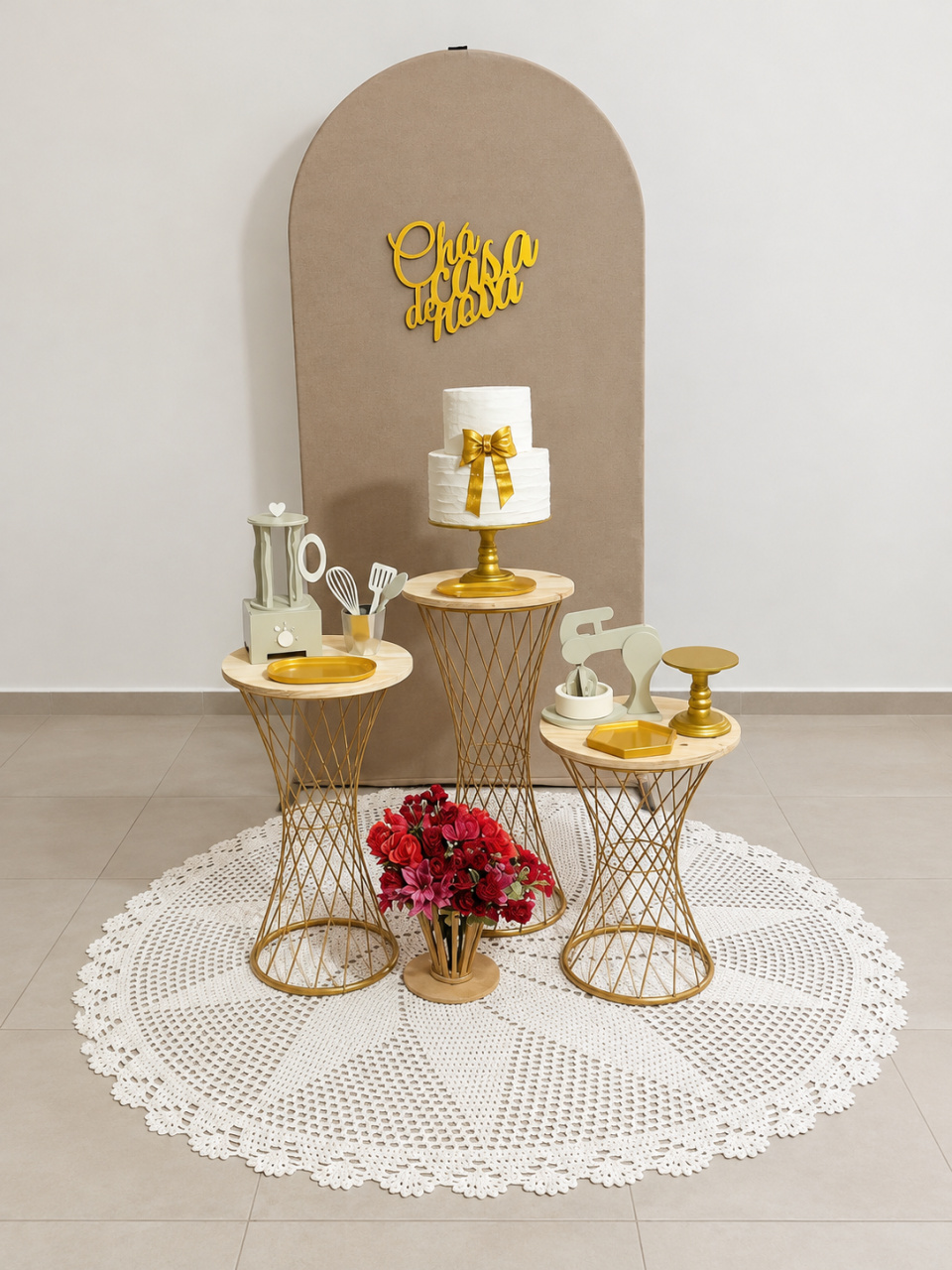 Kit Encanto Bege Chá de Casa Nova - Cantinho dos sonhos 