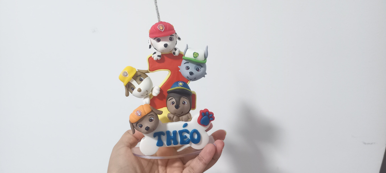 Vela Em Biscuit Patrulha Canina - Cantinho dos sonhos 