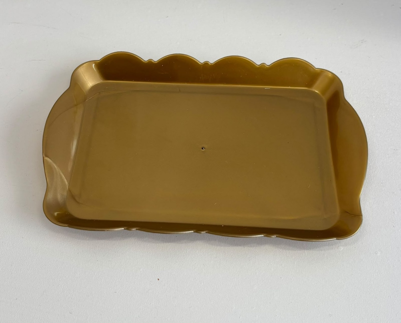 Bandeja Quadrada Sem Pé Dourada - Ateliê Festas