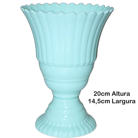 Vaso Rendado Verde Água - Ateliê Festas
