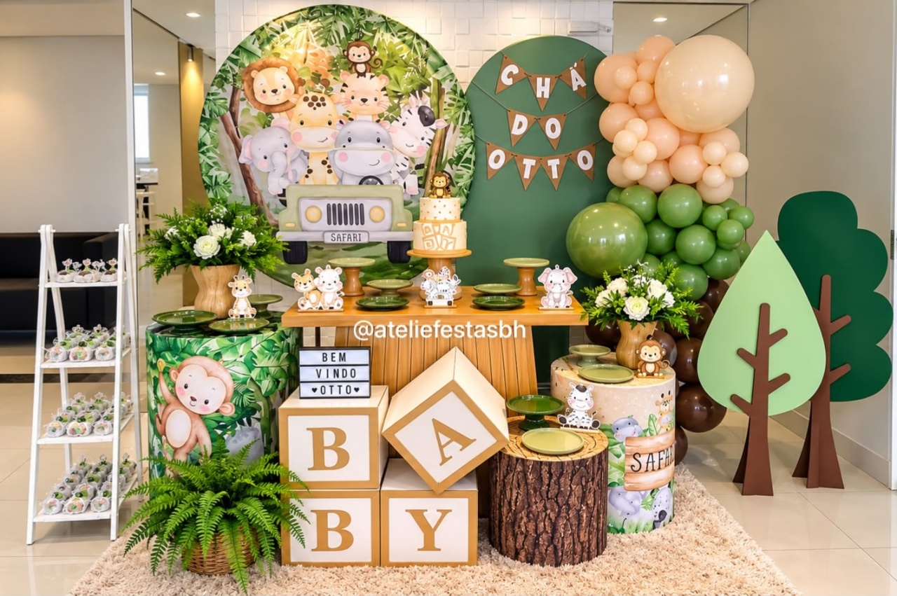 Decoração Chá de Bebê Safari - Ateliê Festas