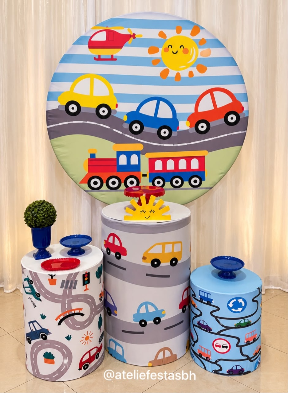 Kit Básico Carrinhos/Veículos/Transportes - Ateliê Festas