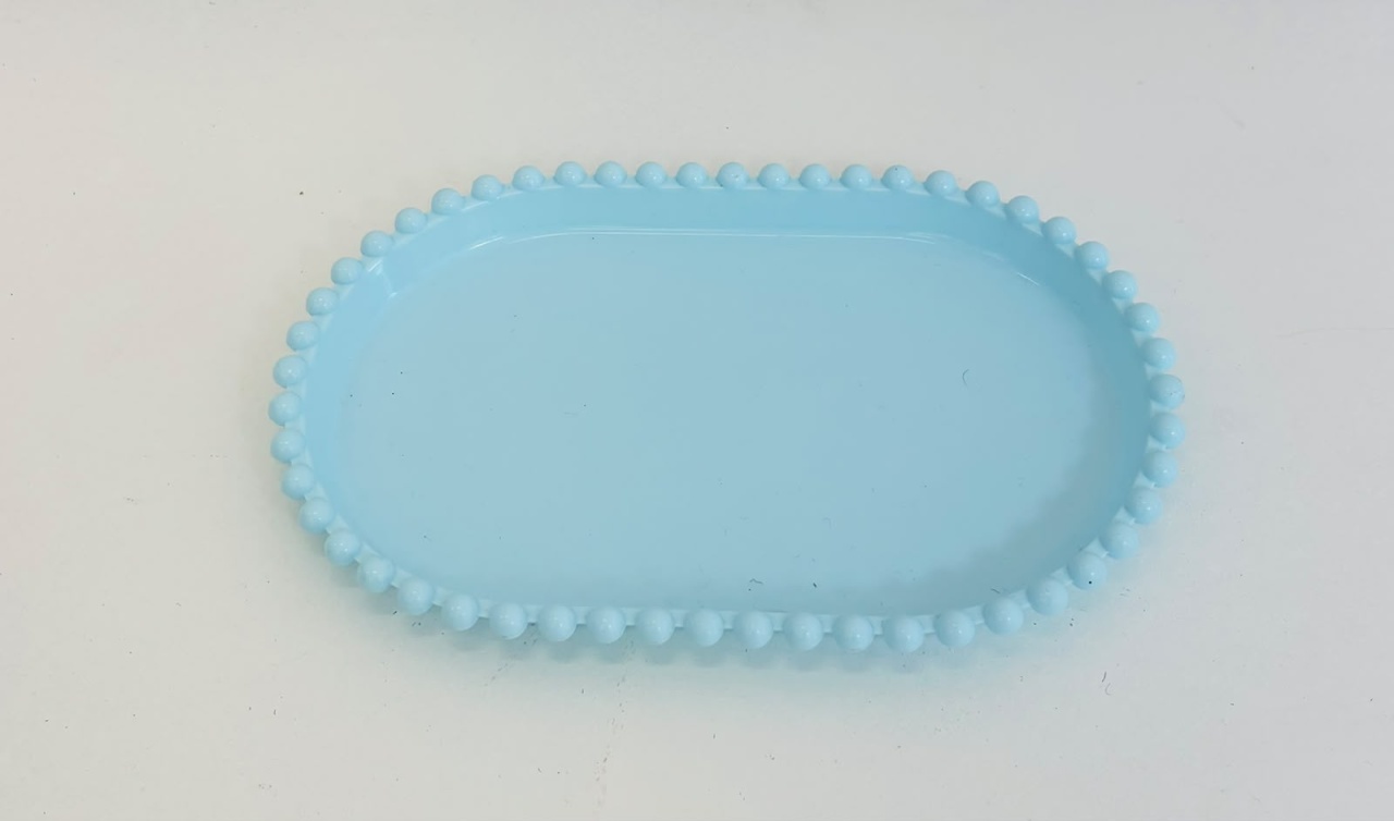 Bandeja Pérola Azul Candy Sem Pé - Ateliê Festas