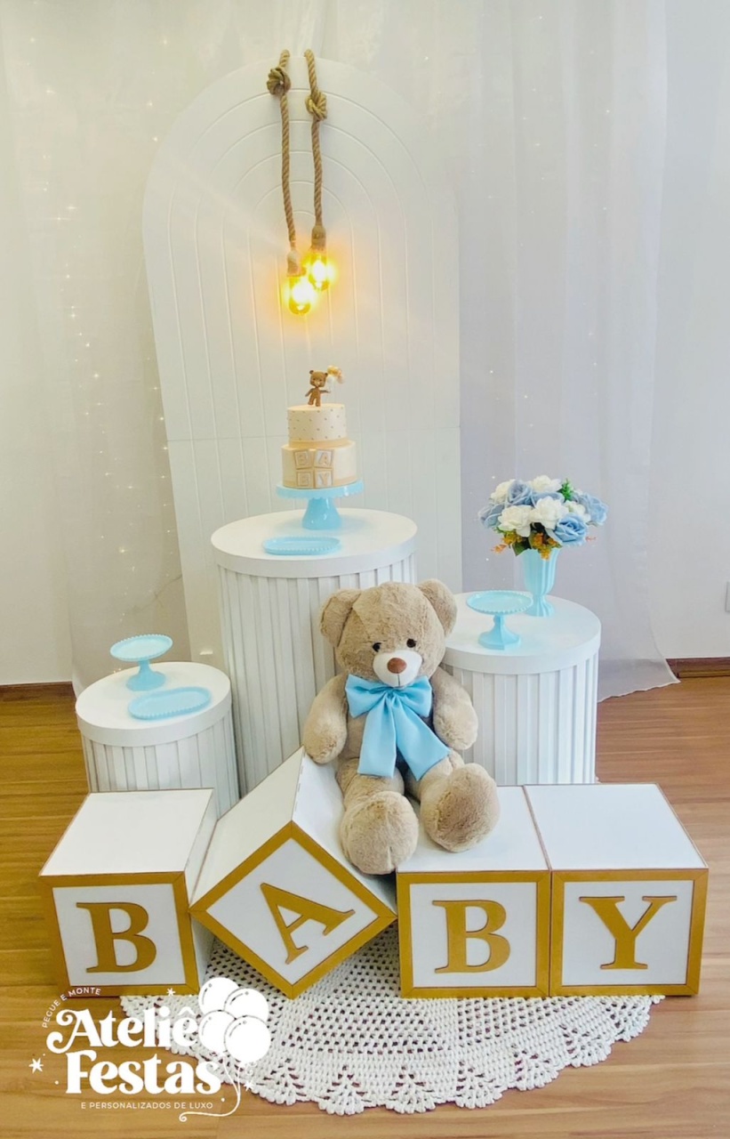 Kit Diamante Chá de Bebê Clean - Ateliê Festas