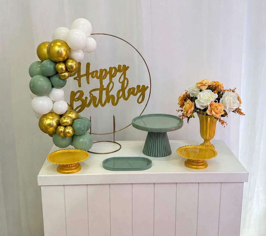 Mini Kit Adulto Dourado E Verde - Ateliê Festas