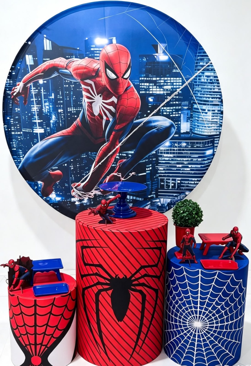 Kit Básico Homem Aranha Com Displays - Ateliê Festas