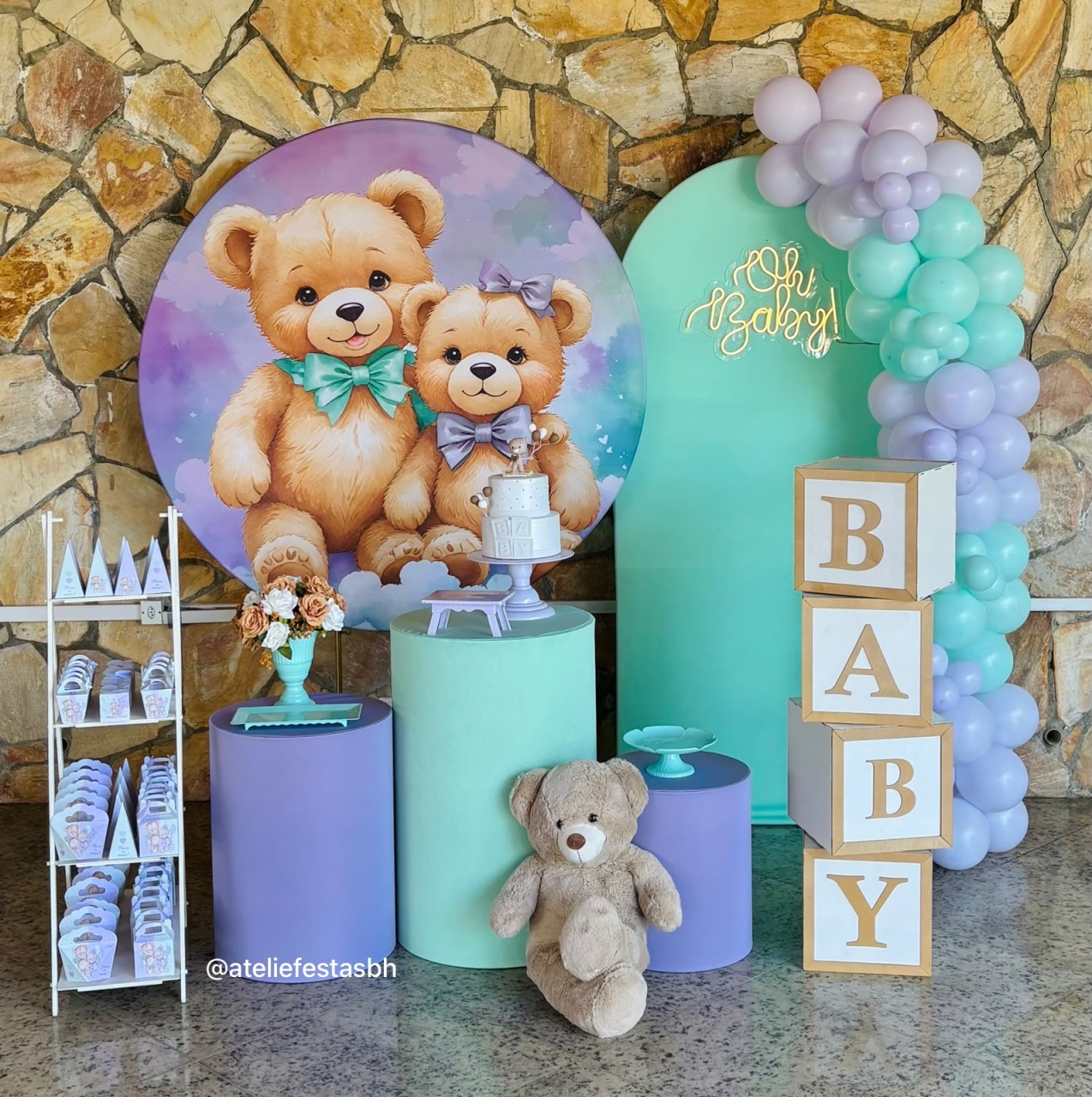 Kit Chá Revelação Lilás E Verde - Ateliê Festas
