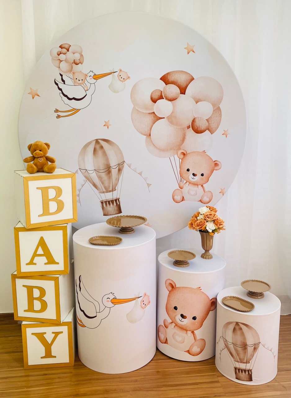 Kit Básico Chá Revelação Ursinho Baloeiro - Ateliê Festas
