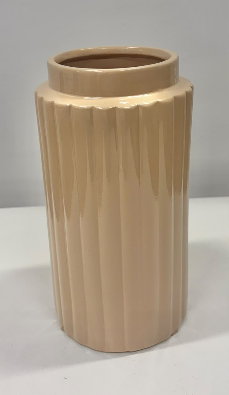 Vaso Grego Gg Cerâmica Bege Claro 27Cm - Ateliê Festas