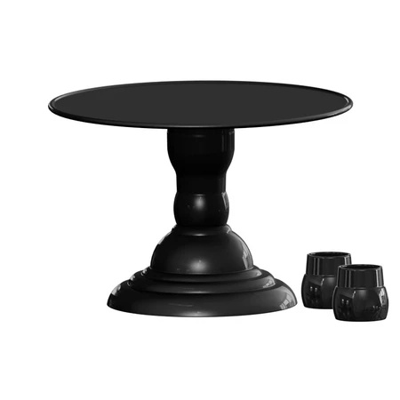 Boleira Royale Preta 28Cm Diâmetro - Ateliê Festas