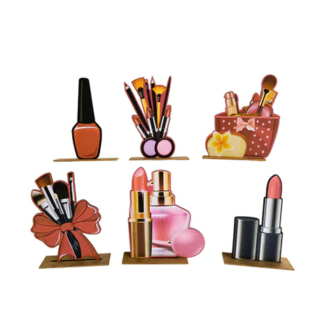 Conjunto 6 Displays Maquiagem - Ateliê Festas