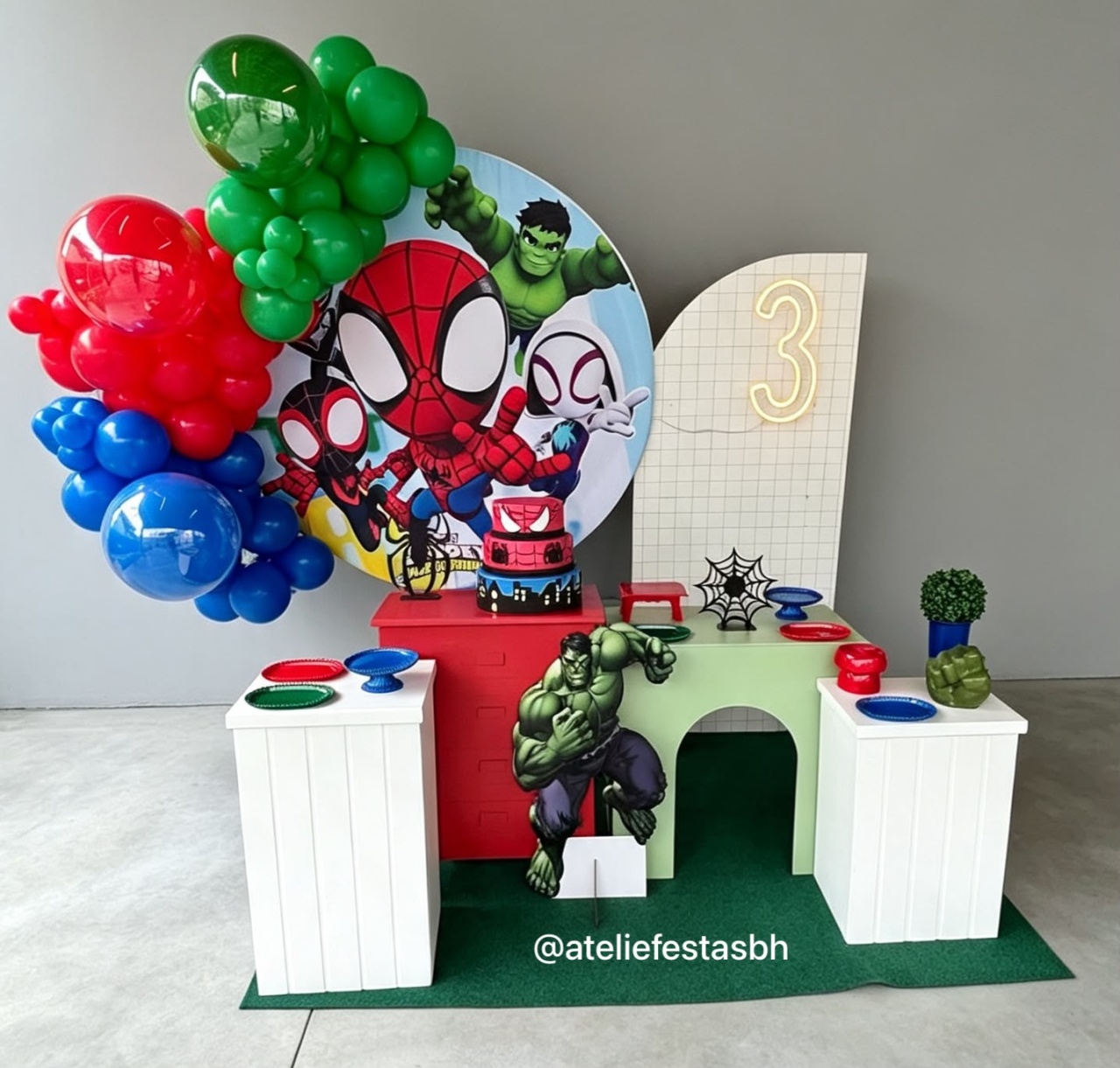 Kit Diamante (Mobília Premium) Spidey E Seus Amigos Espetaculares / Homem Aranha - Ateliê Festas