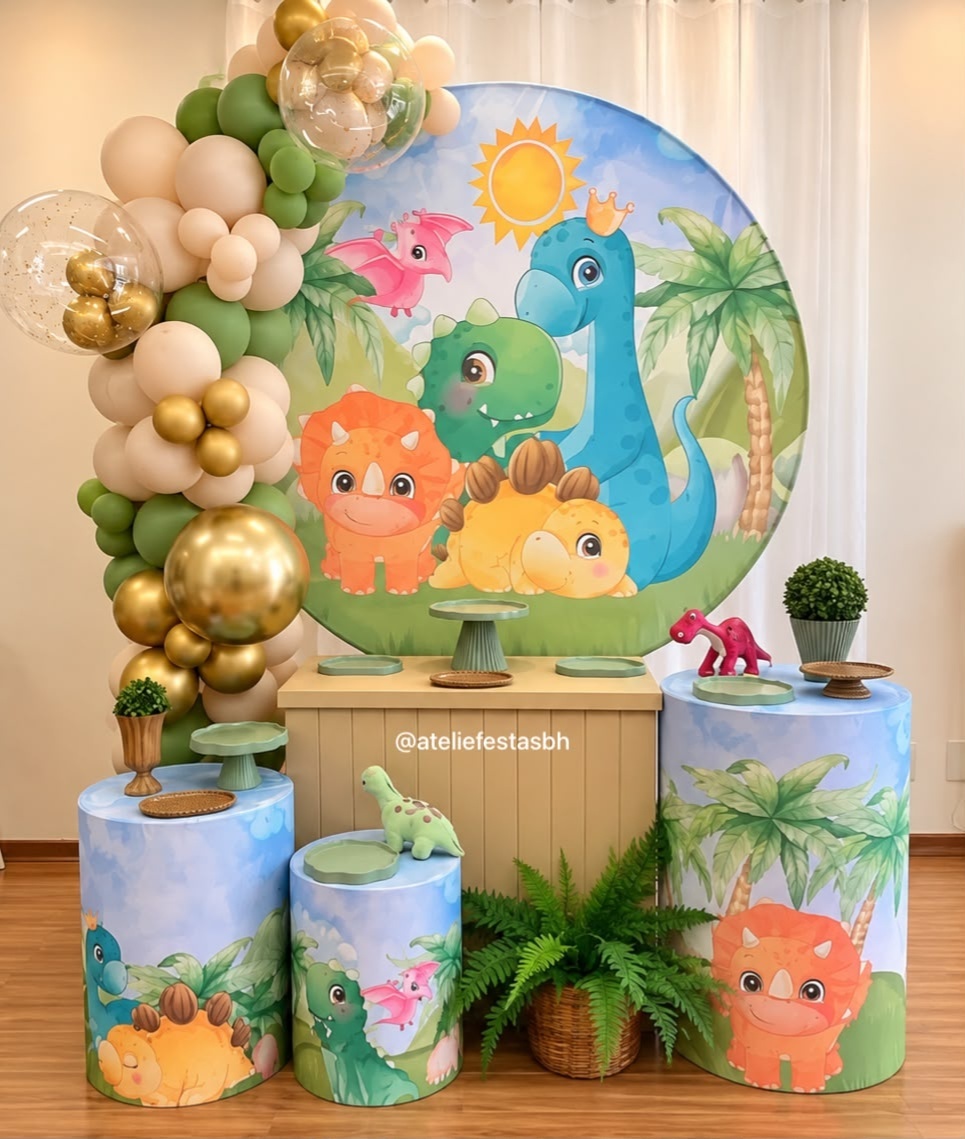 Kit Bronze Dino Baby - Ateliê Festas