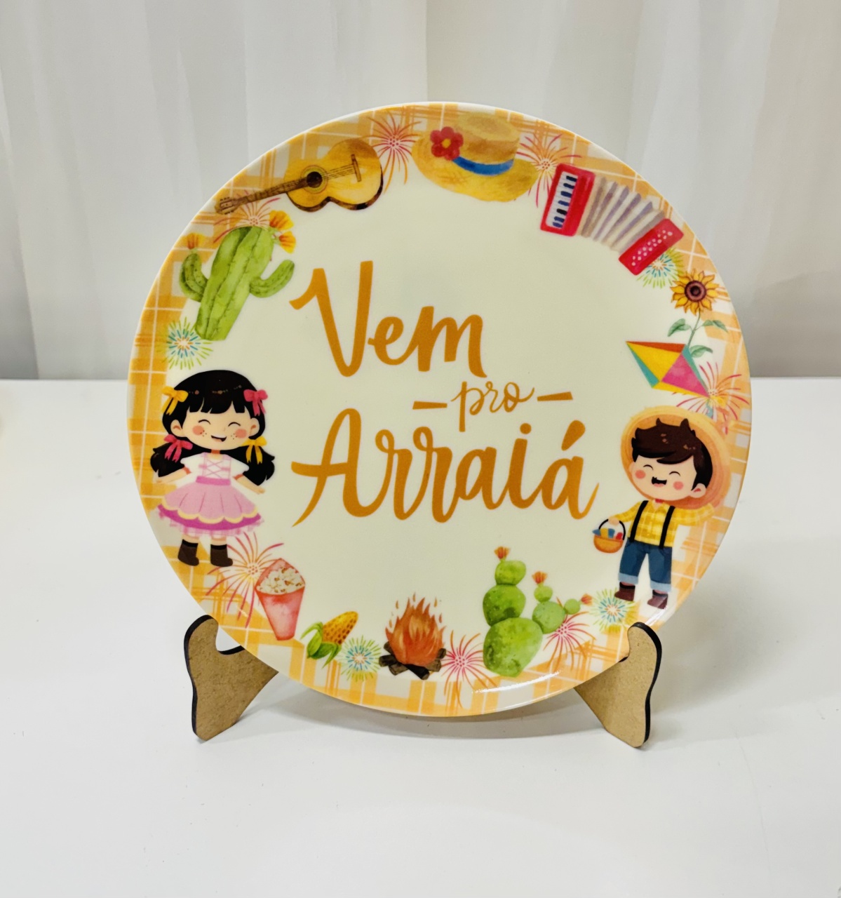 Prato Decorativo Arraiá - Ateliê Festas