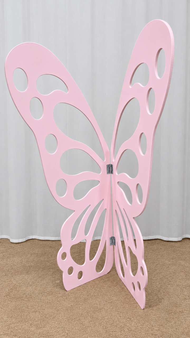 Borboleta Em Mdf Rosa Candy 90Cm - Ateliê Festas