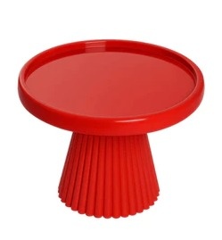 Boleira Elegance de Acrílico Vermelha Diâmetro 25Cm - Ateliê Festas