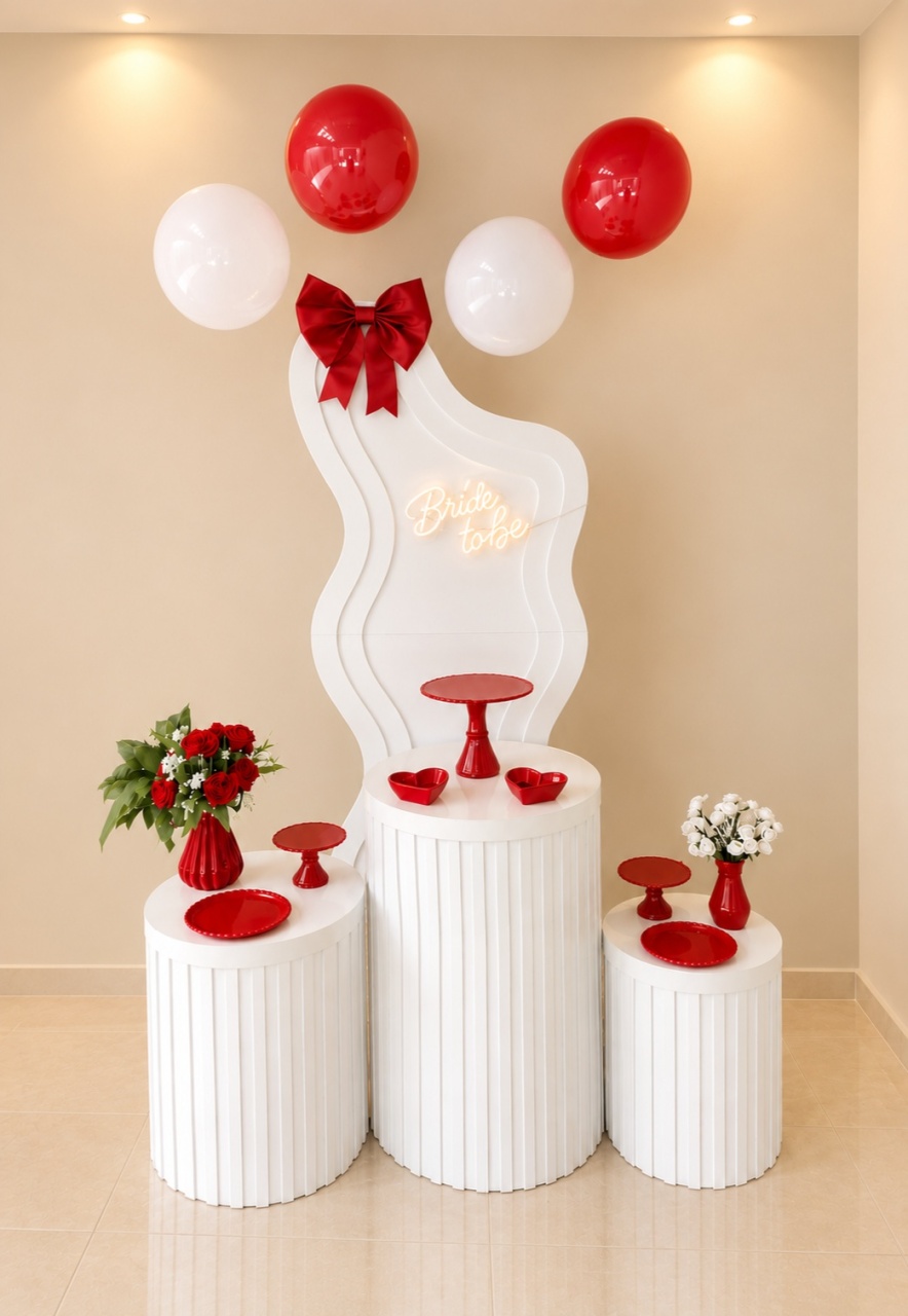 Chá de Lingerie Clean Vermelho - Ateliê Festas