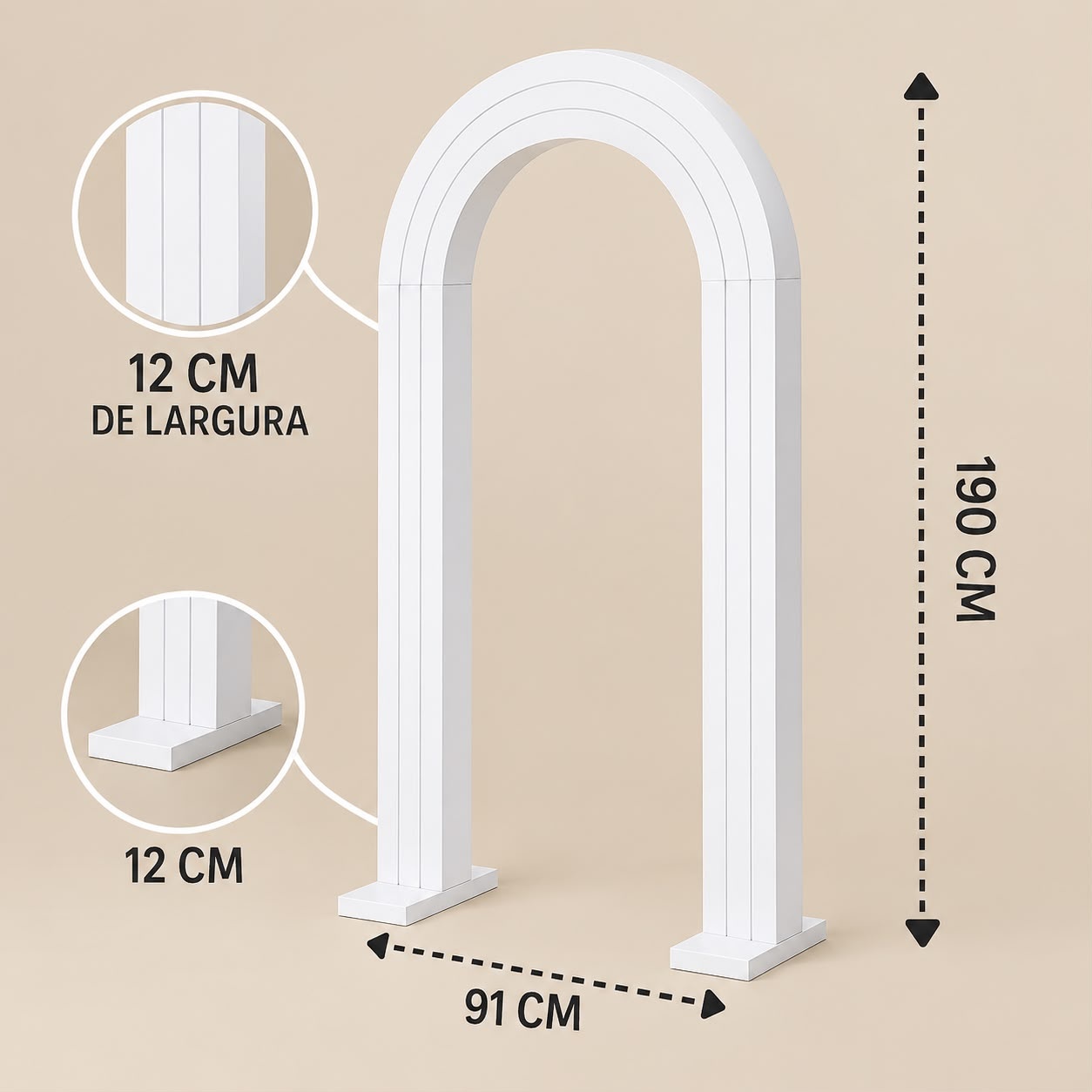 Arco Portal Vazado 1,90M - Ateliê Festas