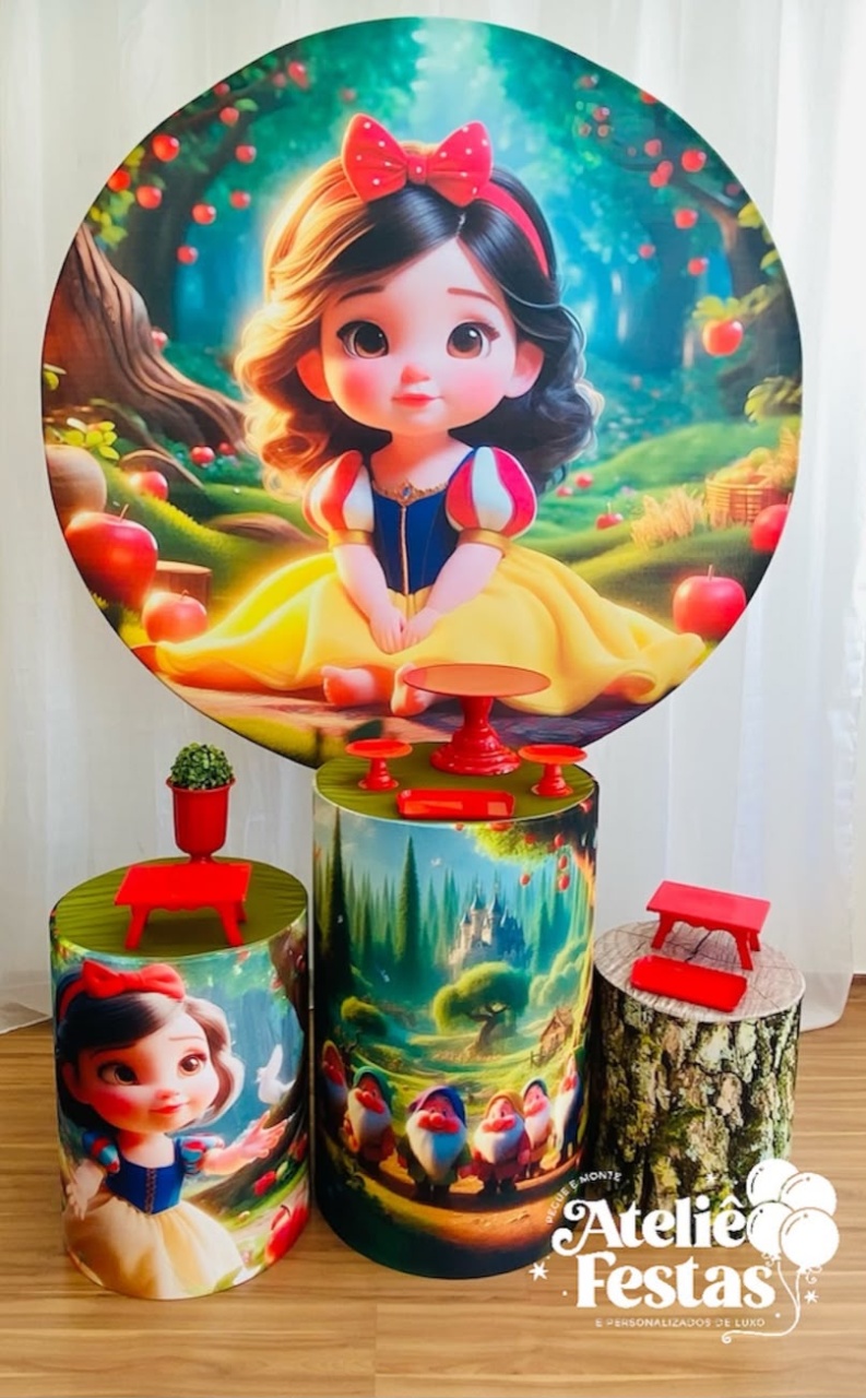 Kit Básico Branca de Neve Cute - Ateliê Festas