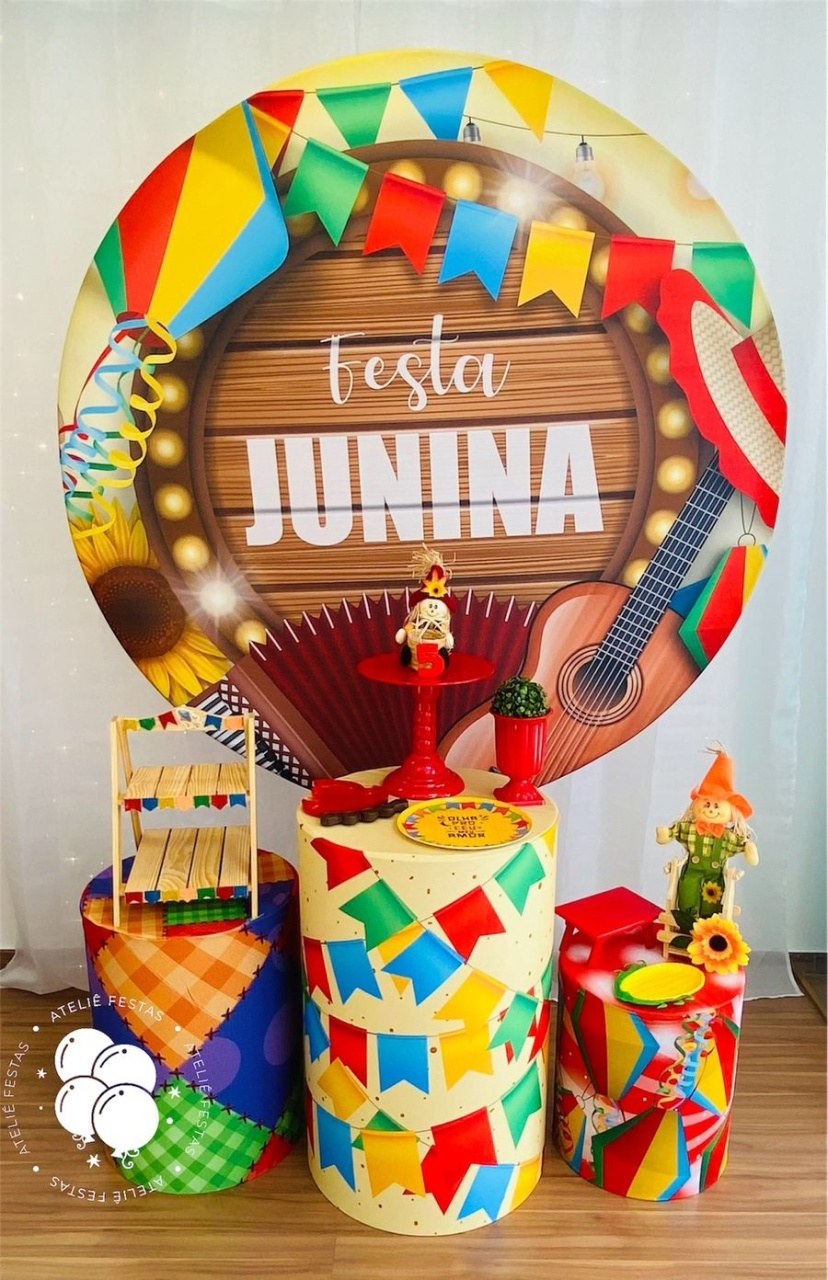 Kit Básico Festa Junina Com Enfeites Extra - Ateliê Festas