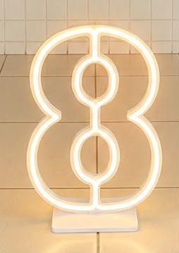 Led de Chão N° 8 Branco Quente - Ateliê Festas