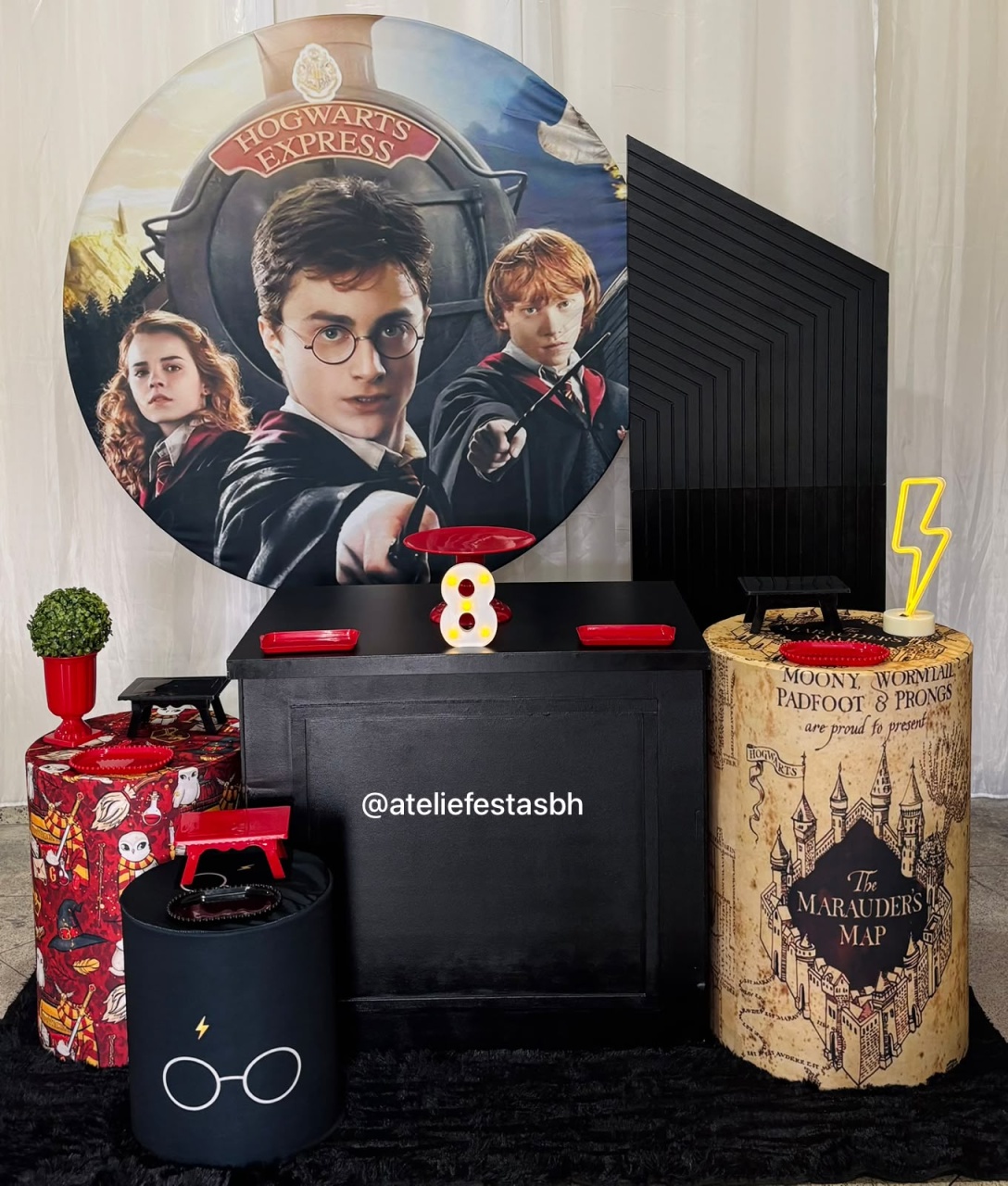 Kit Prata Harry Potter / Painel de Mdf - Ateliê Festas