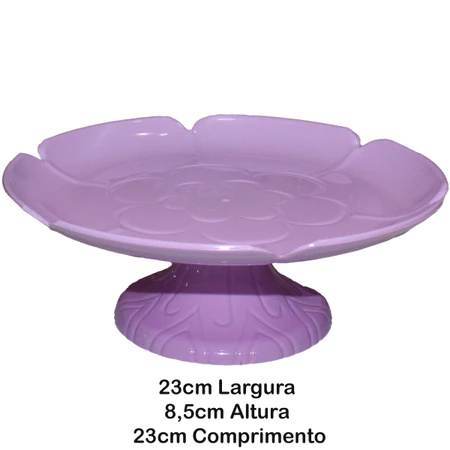 Bandeja Com Pé Lilás/Roxo - Ateliê Festas