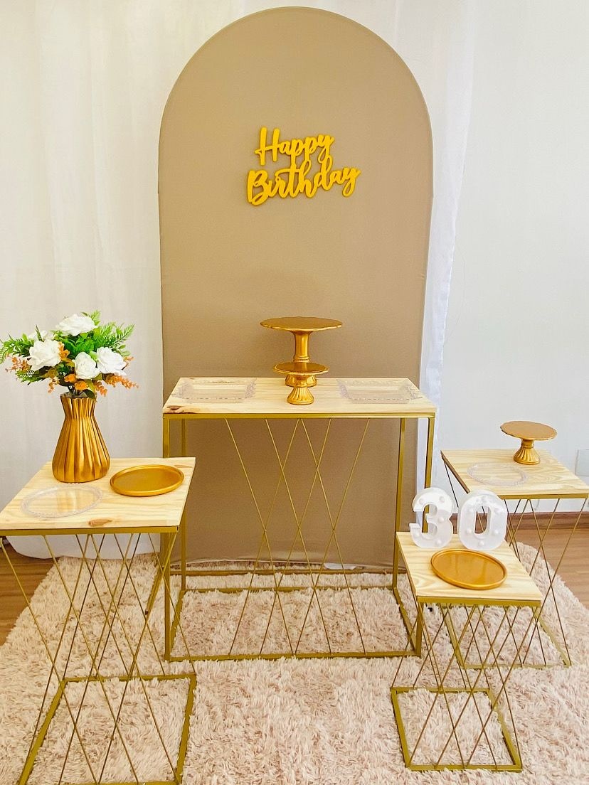 Kit Bege E Dourado - Ateliê Festas