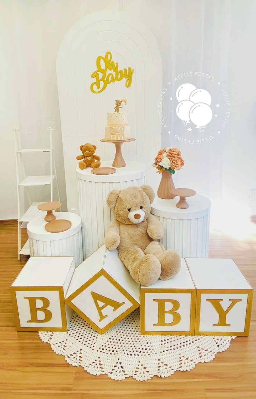 Kit Diamante Chá Revelação Branco - Ateliê Festas