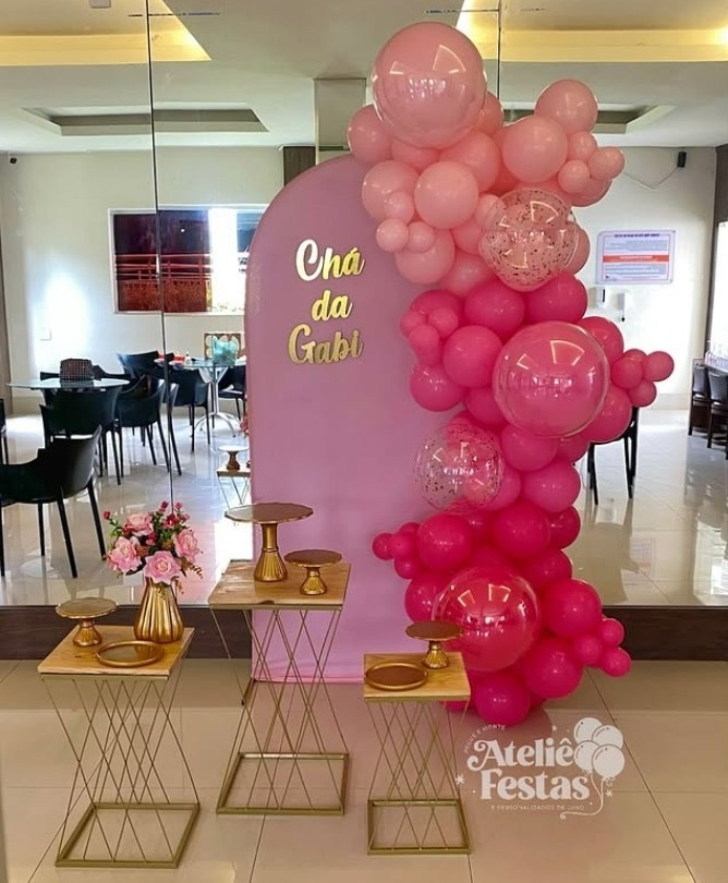 Chá de Lingerie Tons de Rosa - Ateliê Festas