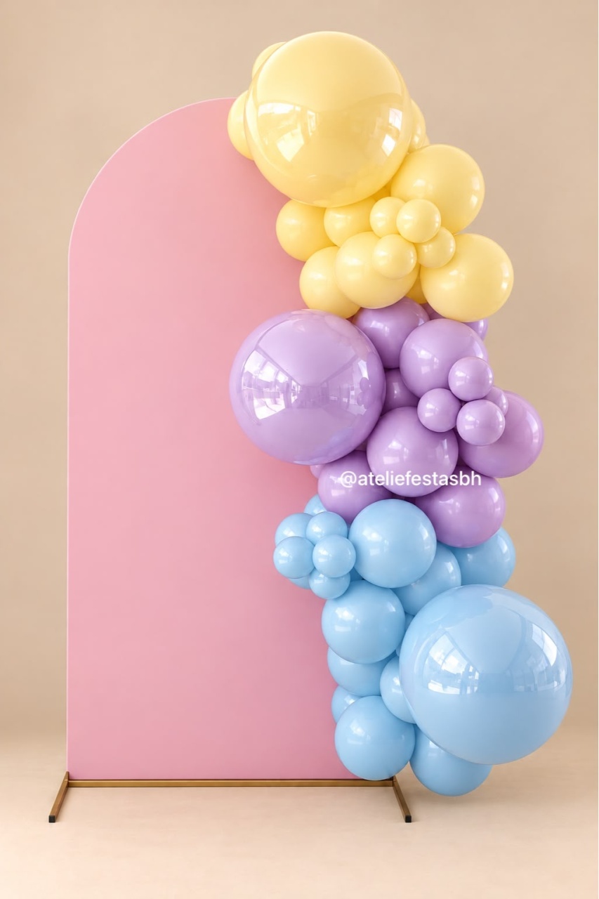 Balões Semi-Orgânicos Com 3 Bubbles Encapsulados/Transparentes - Ateliê Festas