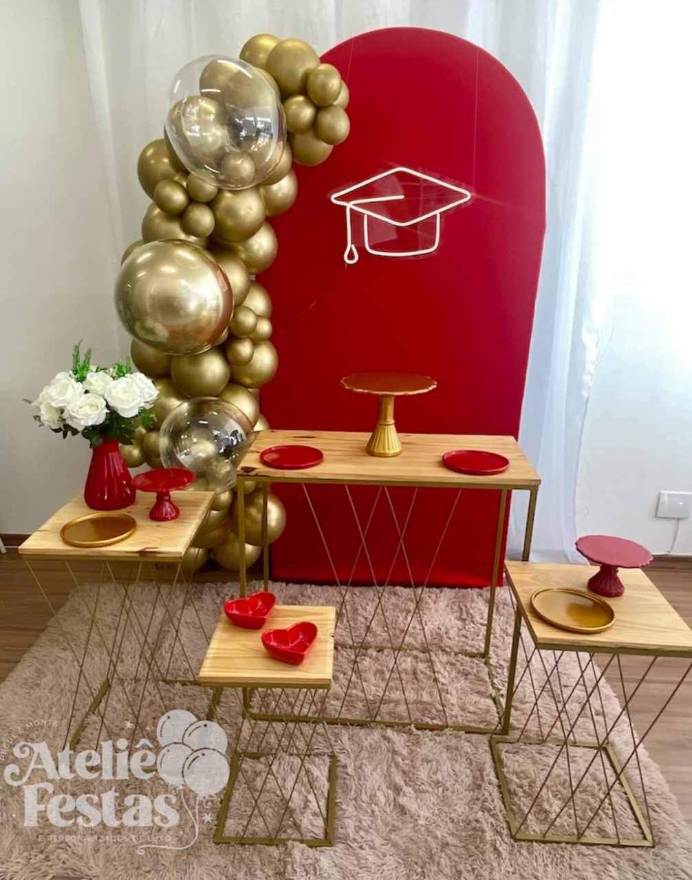 Kit Formatura Vermelho - Ateliê Festas