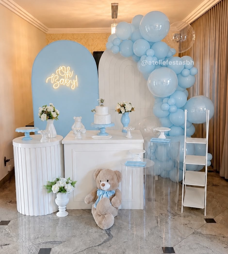 Decoração Chá de Bebê Menino - Ateliê Festas