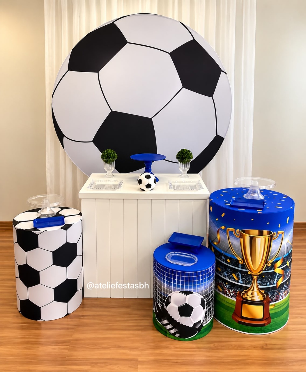 Kit Bronze Futebol - Painel Bola - Ateliê Festas