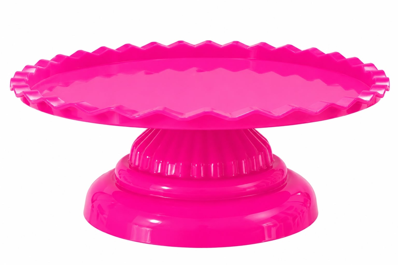 Bandeja Pink Com Pé - Ateliê Festas