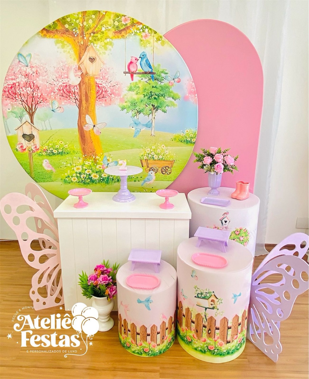Kit Prata Jardim das Borboletas - Ateliê Festas