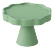 Bandeja Flor Verde Candy Retrô Com Pé - Ateliê Festas