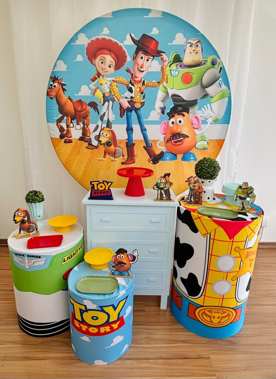 Kit Bronze Toy Story - Cômoda Azul - Ateliê Festas