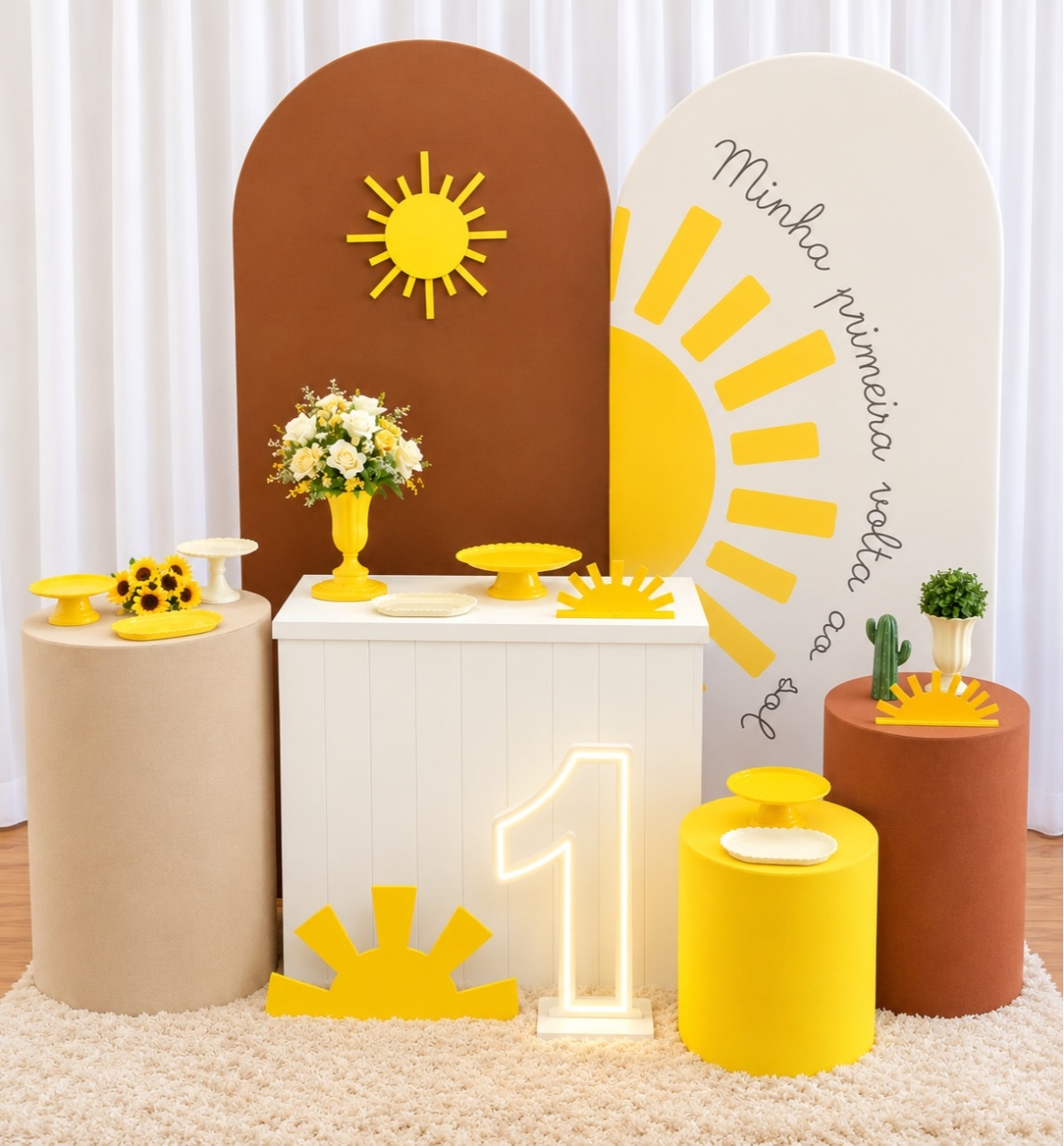 Kit Ouro Minha Primeira Volta Ao Sol - Ateliê Festas