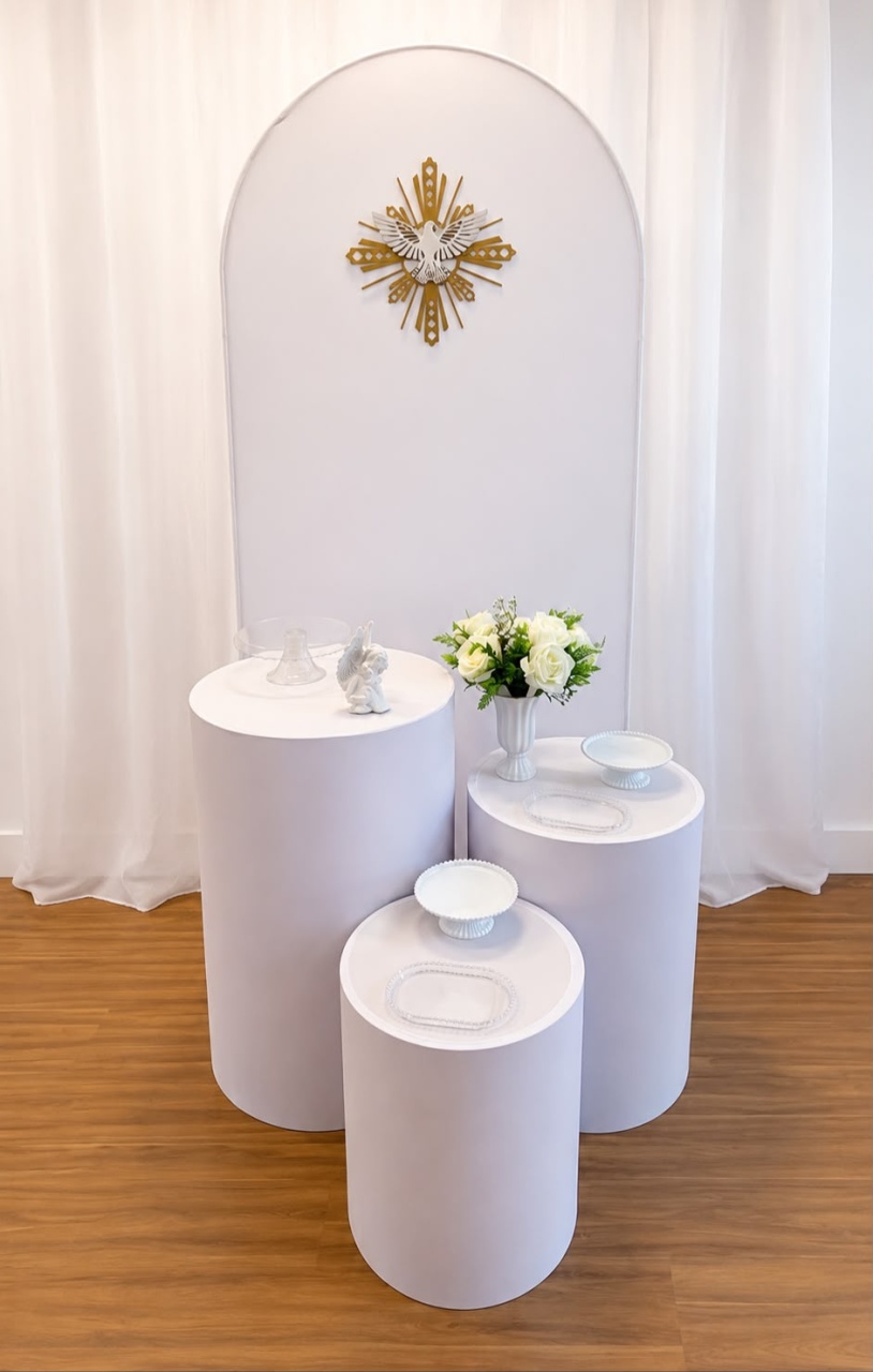 Kit Básico Batizado - Branco - Ateliê Festas
