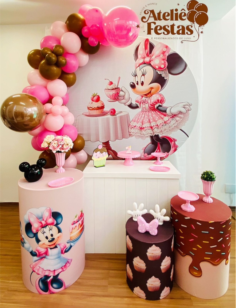 Kit Bronze Minnie Confeiteira - Ateliê Festas