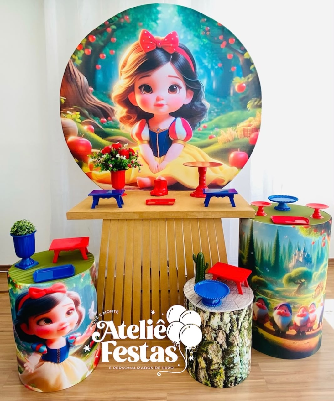 Kit Bronze Branca de Neve Cute - Ateliê Festas