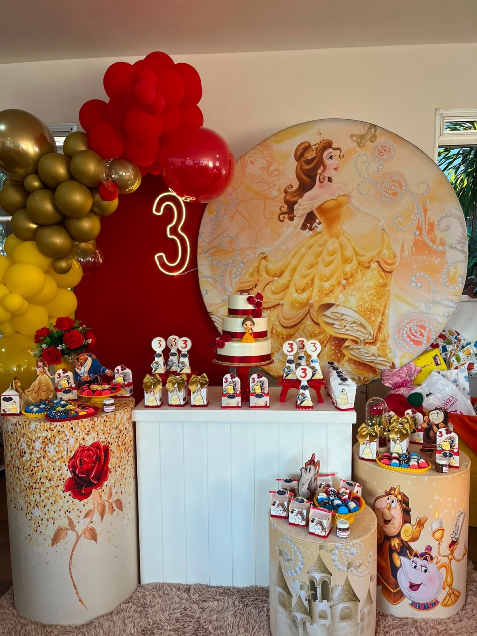 Kit Ouro A Bela E A Fera - Ateliê Festas