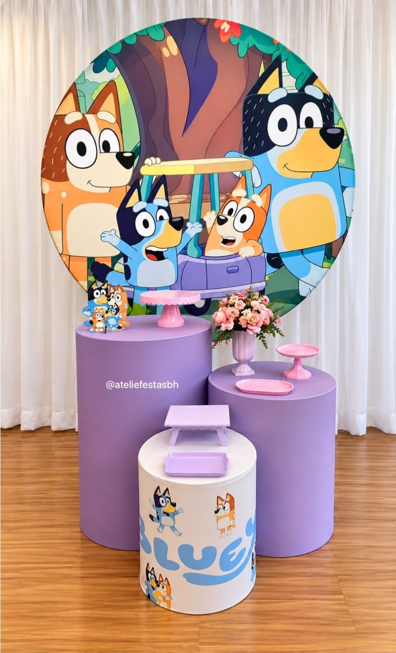 Kit Básico Bluey Lilás - Ateliê Festas