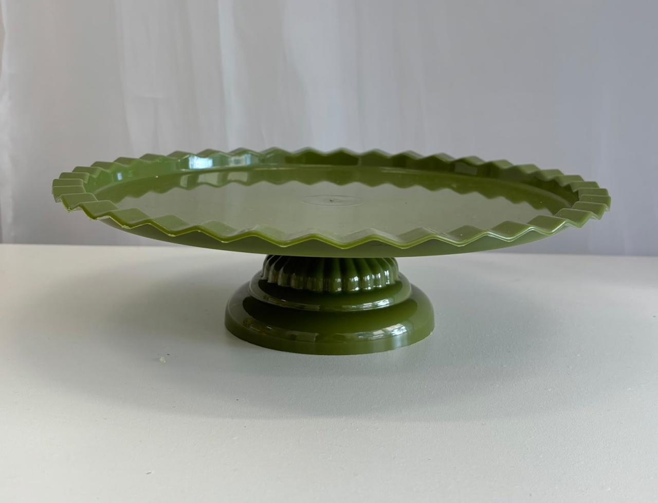 Boleira Baixa Verde Oliva (Acrílico) - Ateliê Festas